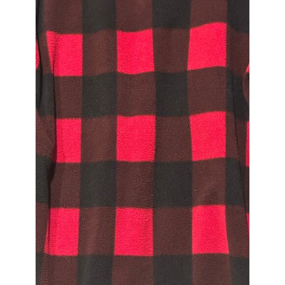 Hawke & Co Sport men's red/black plaid fleece 1/4 zip up jacket large Outdoors - Picture 5 of 7